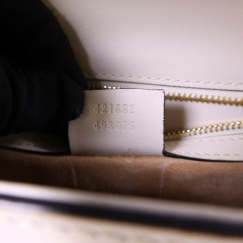 GUCCI 牛皮皮革Sylvie金扣肩背袋-7