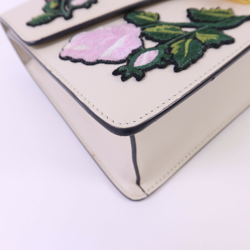 GUCCI 牛皮皮革Sylvie金扣肩背袋-11