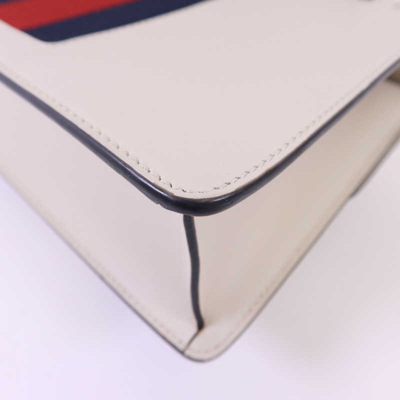 GUCCI 牛皮皮革Sylvie金扣肩背袋-12