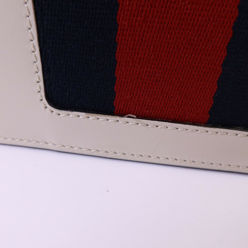 GUCCI 牛皮皮革Sylvie金扣肩背袋-14