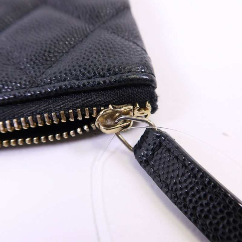 CHANEL 牛皮皮革Pouch金扣手拿包-7