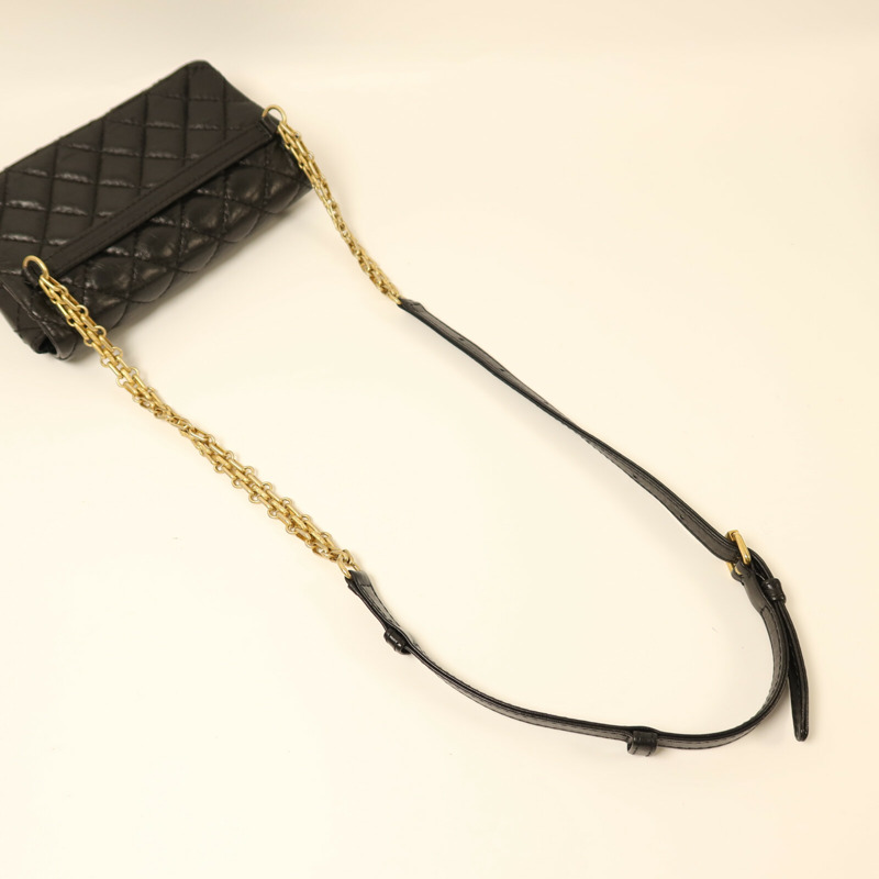 CHANEL 牛皮皮革Shoulder Bag金扣鏈帶肩背袋-7