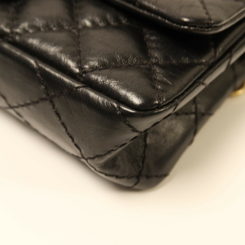 CHANEL 牛皮皮革Shoulder Bag金扣鏈帶肩背袋-10