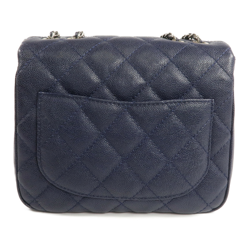 CHANEL 牛皮皮革Chain Shoulder銀扣鏈帶肩背袋-2