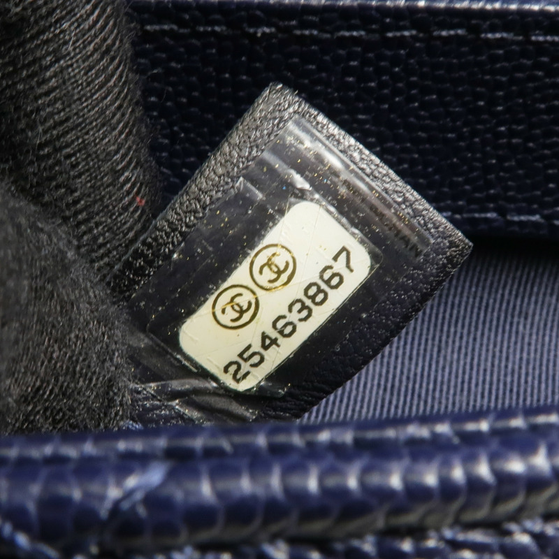 CHANEL 牛皮皮革Chain Shoulder銀扣鏈帶肩背袋-6