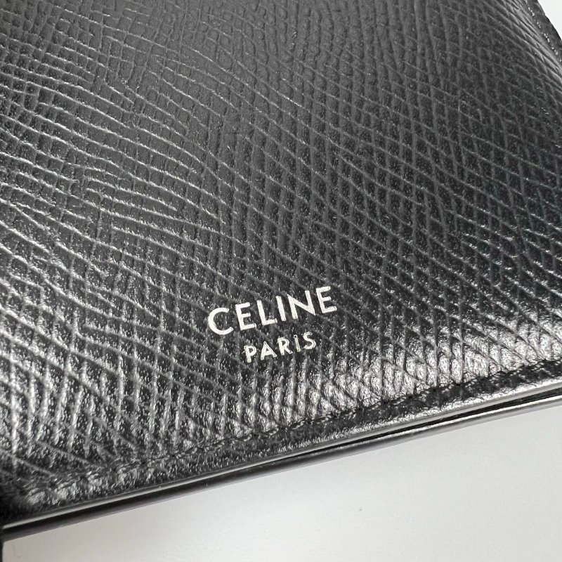CELINE  黑對開短夾-8