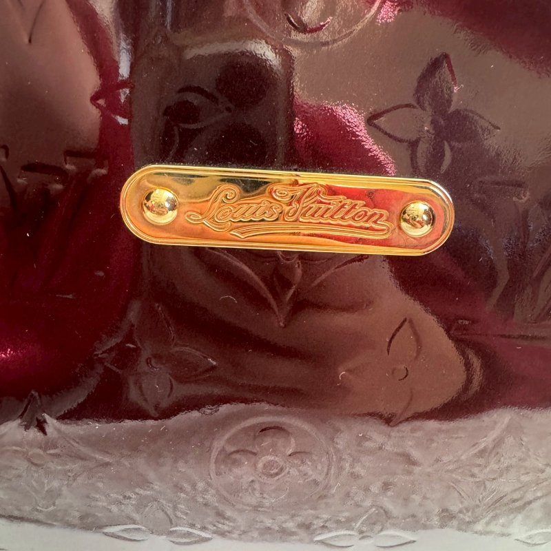 🎉9成新 超大容量LV 酒紅色漆皮肩背包-11