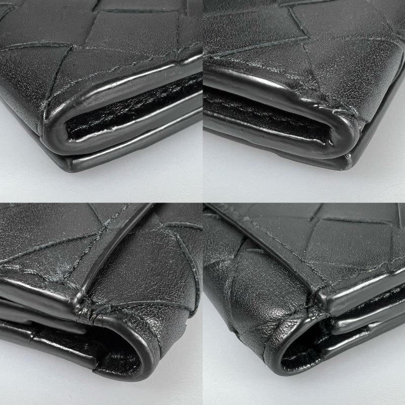 BV  黑大編織長夾-12