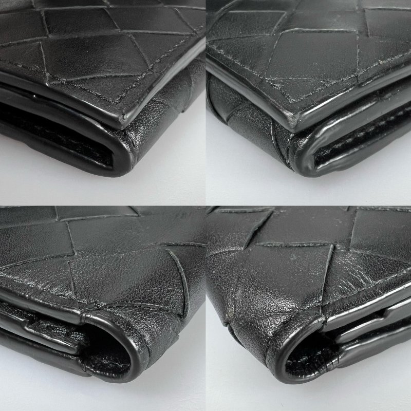 BV  黑大編織長夾-13