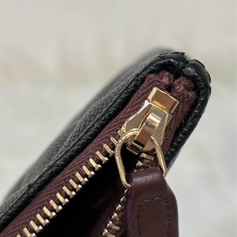 CHANEL AP4101 OCASE 黑色荔枝皮金釦 一字拉鍊 零錢包信用卡包錢包萬用包 可放手機千鈔IPHONE-24