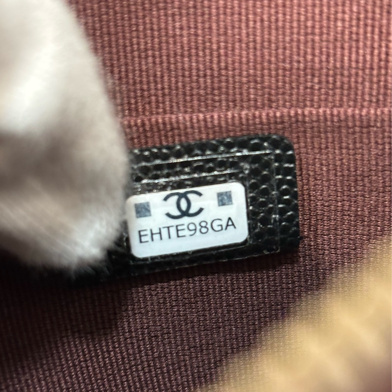 CHANEL AP4101 OCASE 黑色荔枝皮金釦 一字拉鍊 零錢包信用卡包錢包萬用包 可放手機千鈔IPHONE-30