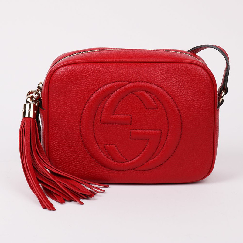 【包稅】GUCCI 紅色 GG Soho 迷你迪斯科包-1