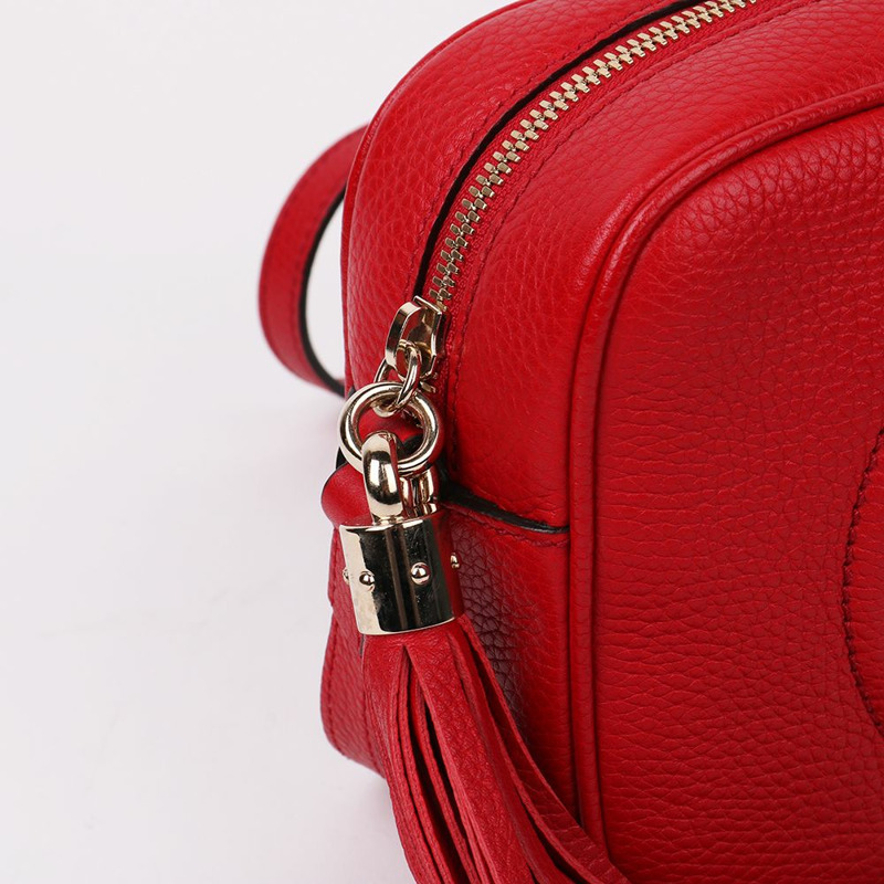 【包稅】GUCCI 紅色 GG Soho 迷你迪斯科包-5