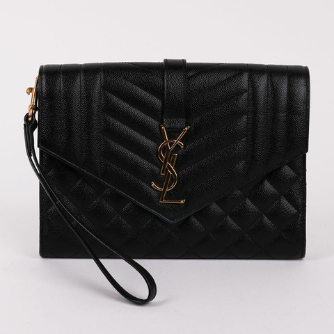 SAINT LAURENT YSL金色小手拿包