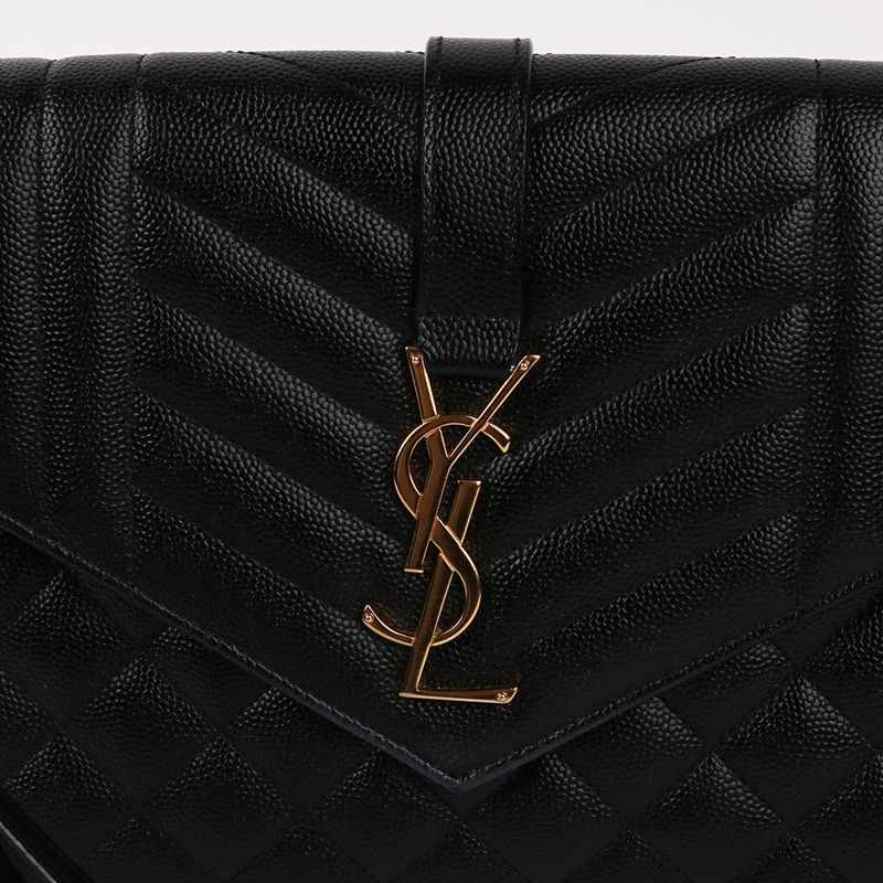 【包稅】SAINT LAURENT YSL金色小手拿包-1