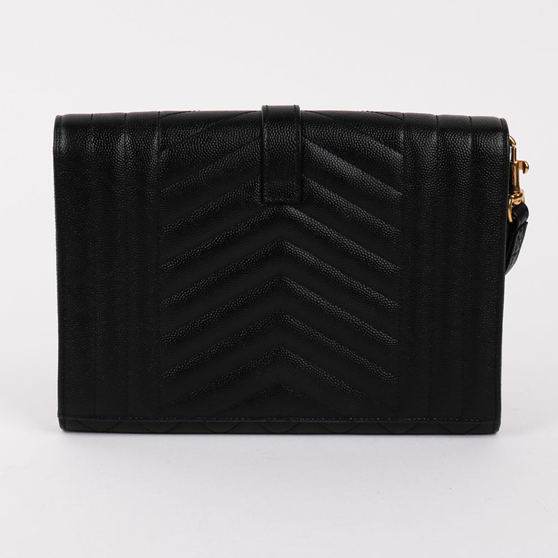 【包稅】SAINT LAURENT YSL金色小手拿包-4