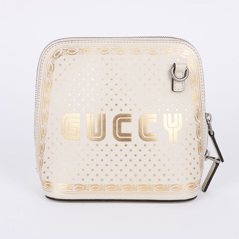 GUCCI 白色星形印花迷你斜背包
