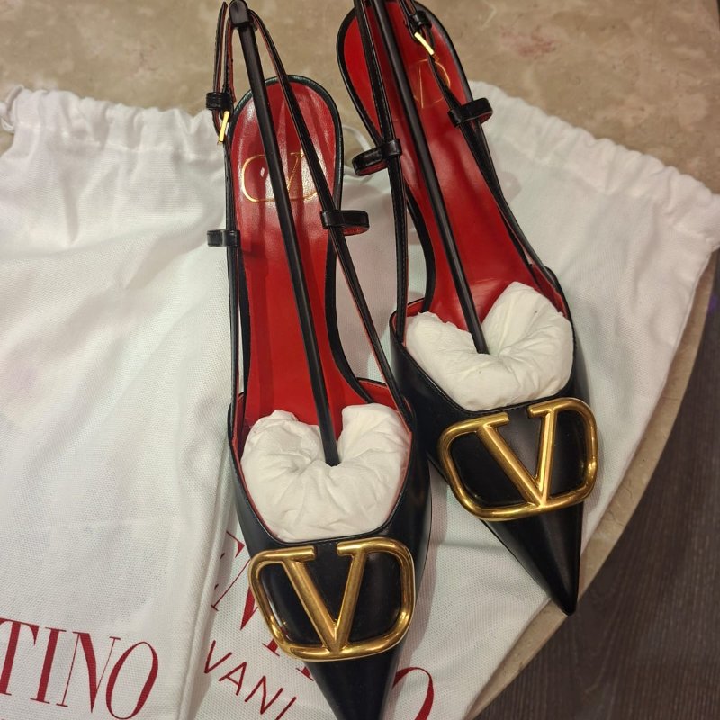 Valentino 范倫鐵諾 logo 高跟鞋-4
