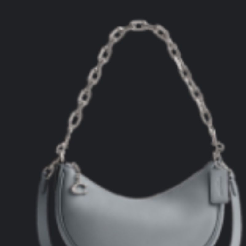 coach肩背手提多用半月包灰藍色-4