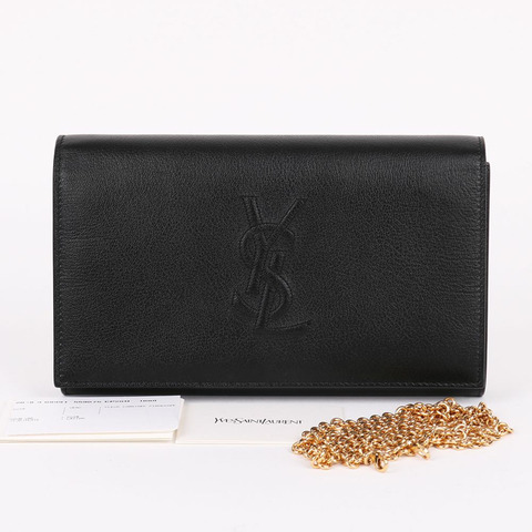 SAINT LAURENT Yves Saint Laurent Belle de Jour 黑色 WOC 斜背包 559075