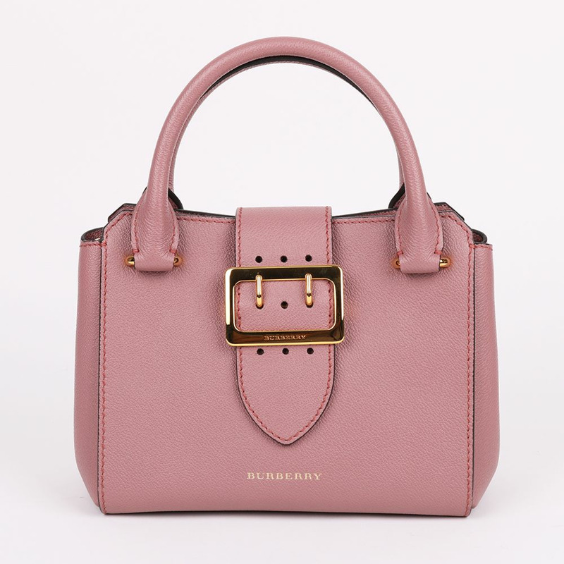 【包稅】BURBERRY 粉紅色顆粒感雙肩包-1