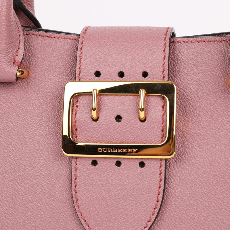 【包稅】BURBERRY 粉紅色顆粒感雙肩包-2