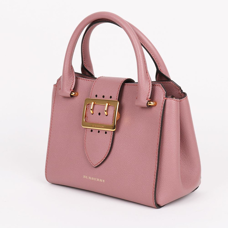 【包稅】BURBERRY 粉紅色顆粒感雙肩包-3