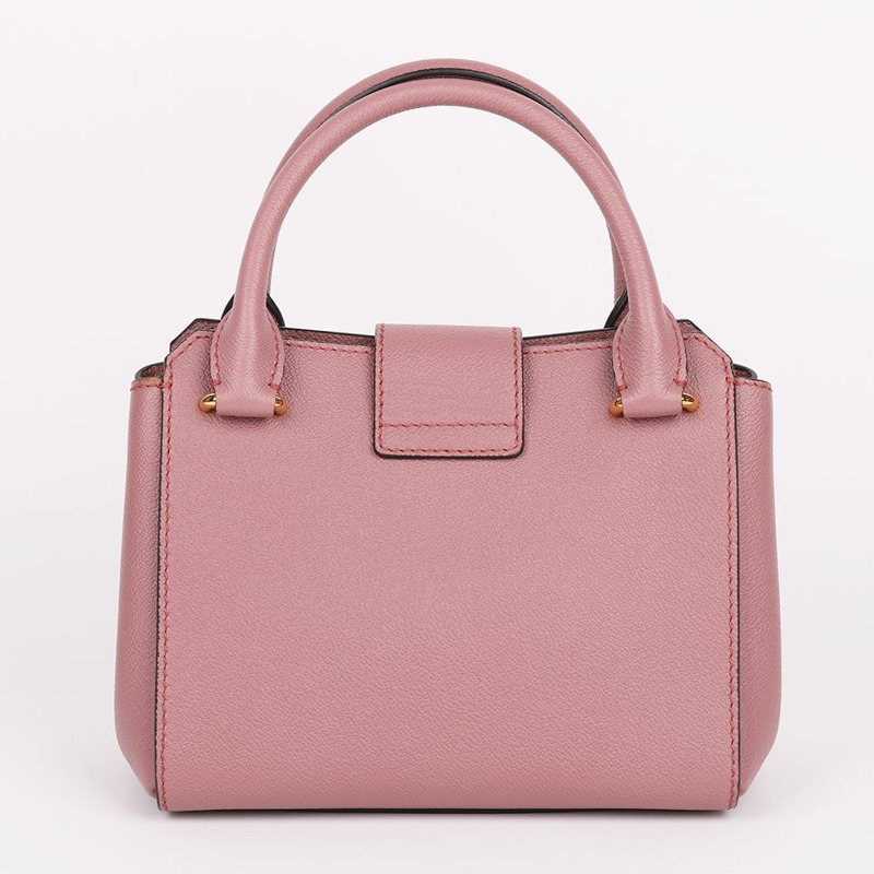 【包稅】BURBERRY 粉紅色顆粒感雙肩包-5