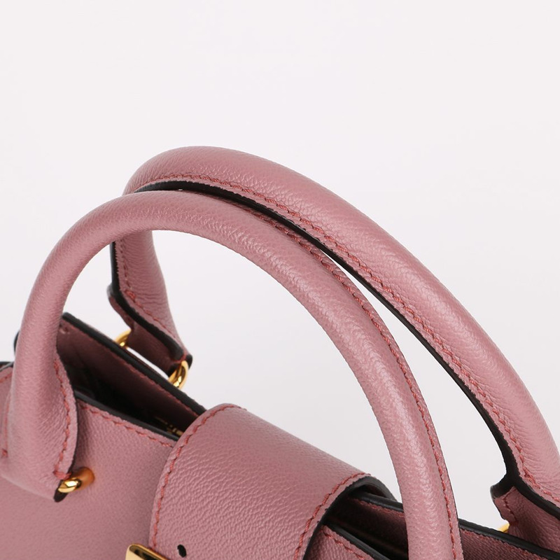 【包稅】BURBERRY 粉紅色顆粒感雙肩包-6