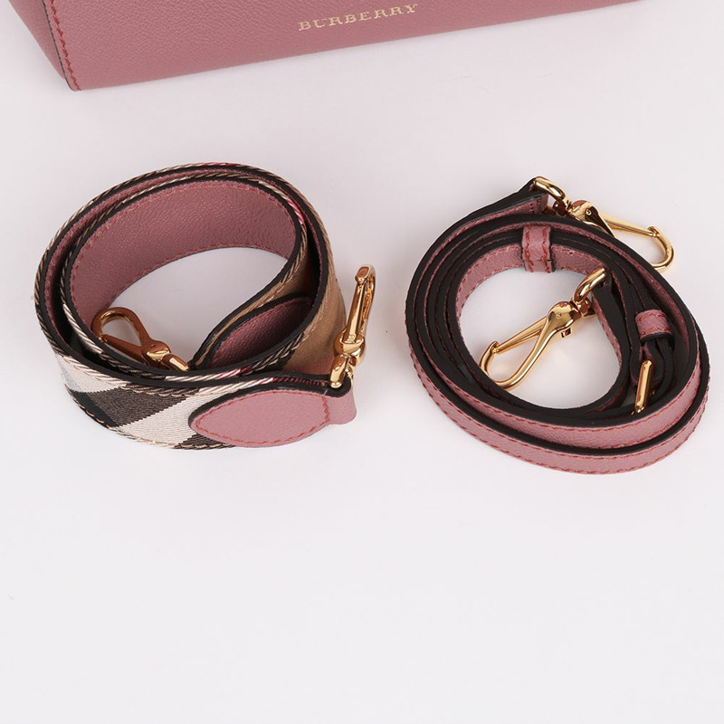 【包稅】BURBERRY 粉紅色顆粒感雙肩包-8