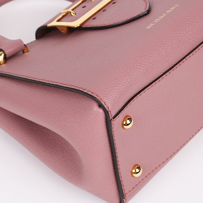 【包稅】BURBERRY 粉紅色顆粒感雙肩包-10