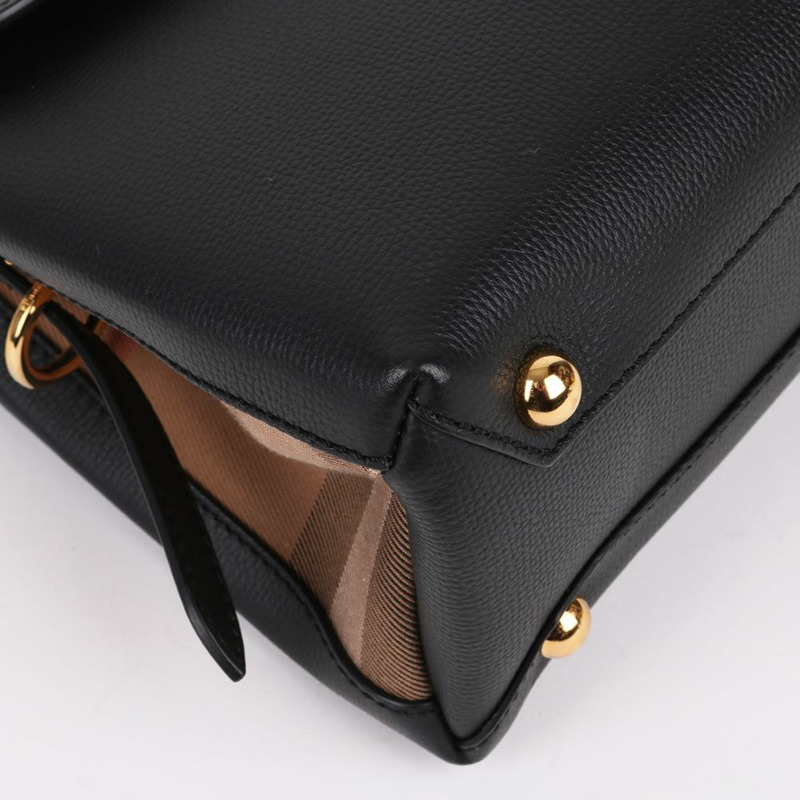 【包稅】BURBERRY Camberley 小號黑色手提單肩包-9