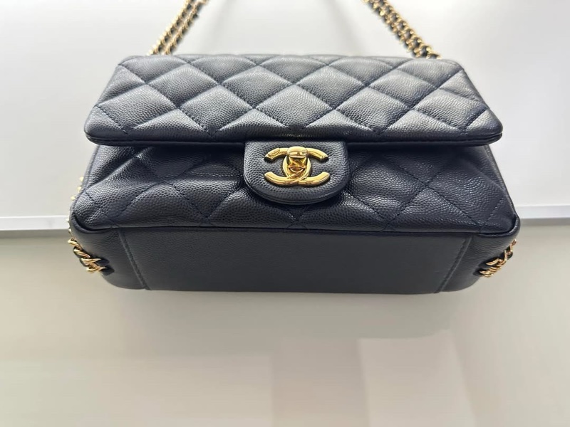 95成新 香奈兒深藍色 20*15*6公分-2