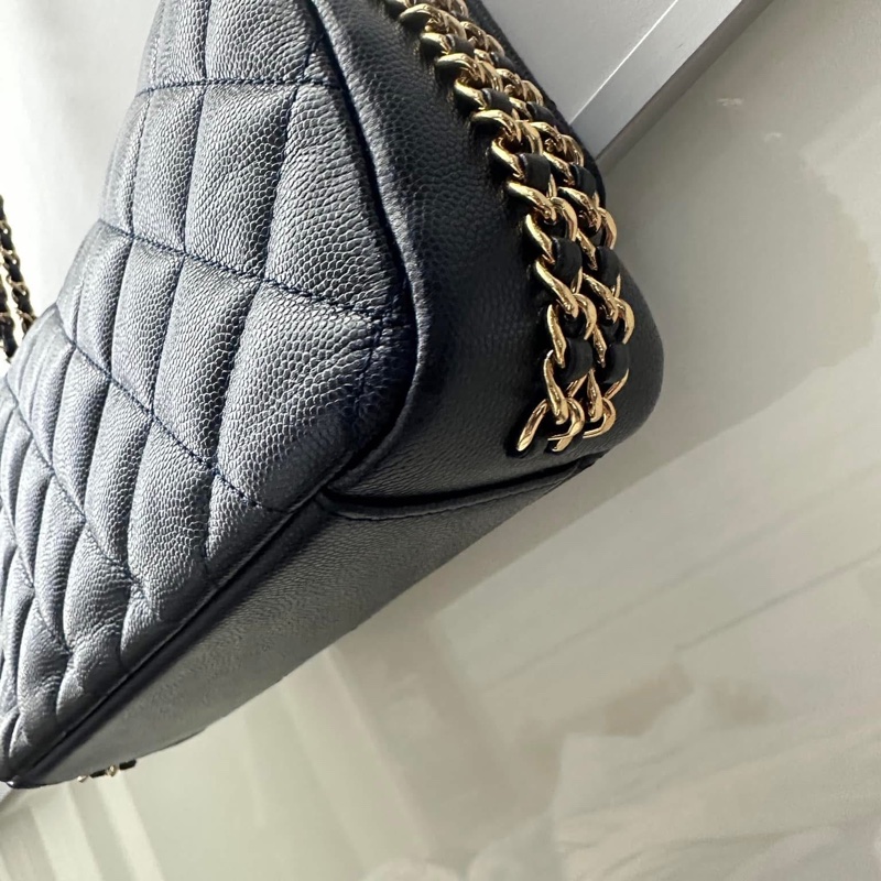 95成新 香奈兒深藍色 20*15*6公分-8