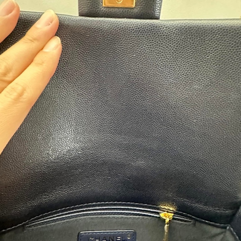 95成新 香奈兒深藍色 20*15*6公分-10