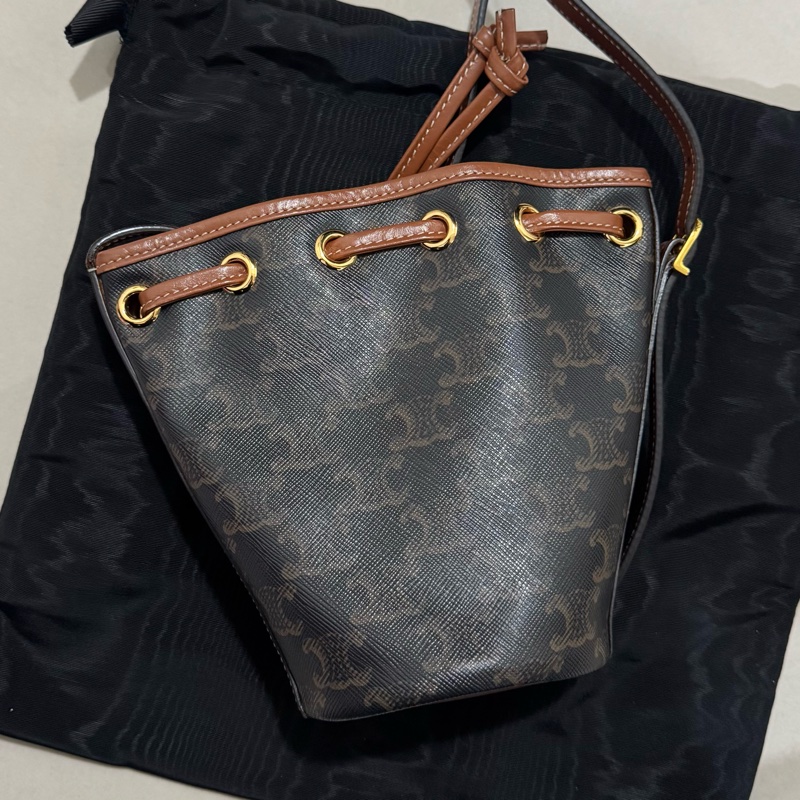 Celine 老花經典mini水桶包-4