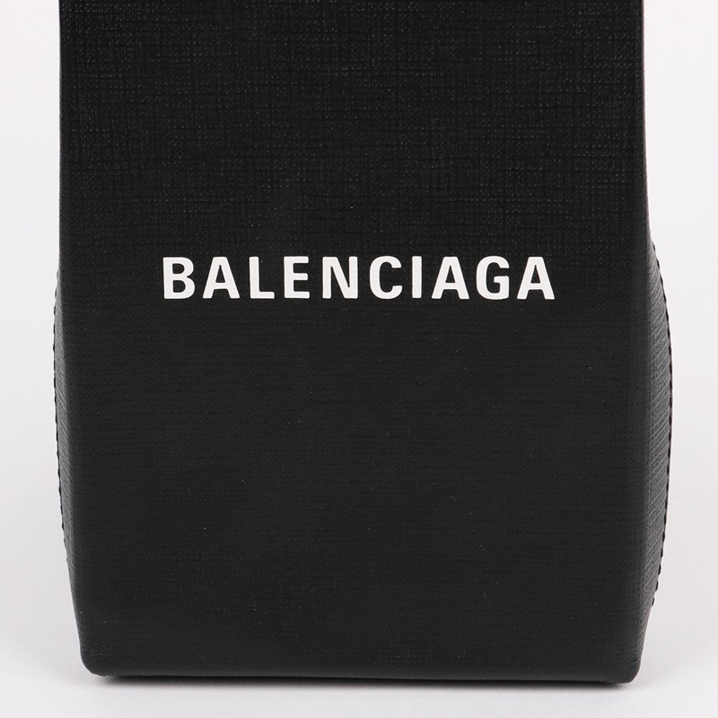 【包稅】BALENCIAGA 黑色手機標誌迷你斜背包 693805-1