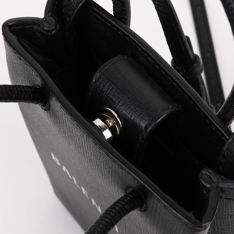 【包稅】BALENCIAGA 黑色手機標誌迷你斜背包 693805-6