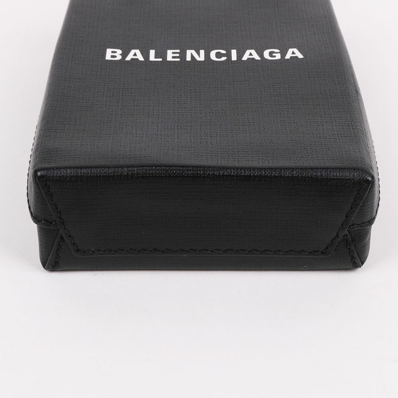 【包稅】BALENCIAGA 黑色手機標誌迷你斜背包 693805-7