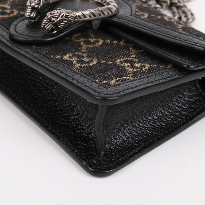 【包稅】GUCCI 黑色狄俄尼索斯鏈條超迷你包 476432-10