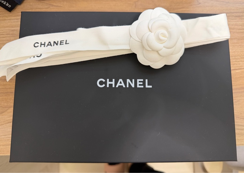 CHANEL 經典黑色woc 鏈條包 芯片款 全新 附原廠 紙袋 緞帶-8