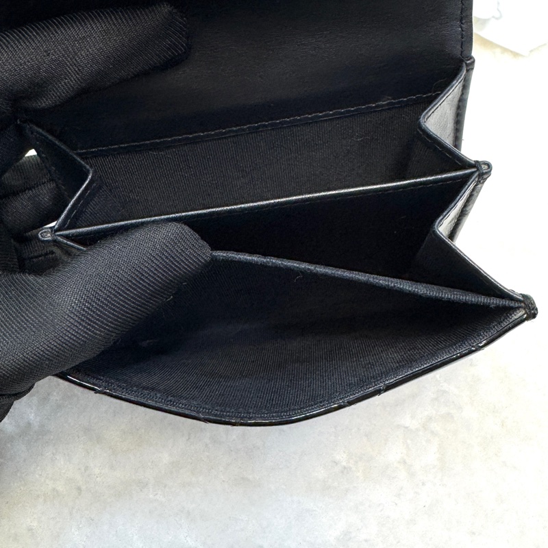 🖤香奈兒卡包🔥送皮穿鏈Chanel黑銀漆皮卡包A31504Y-19