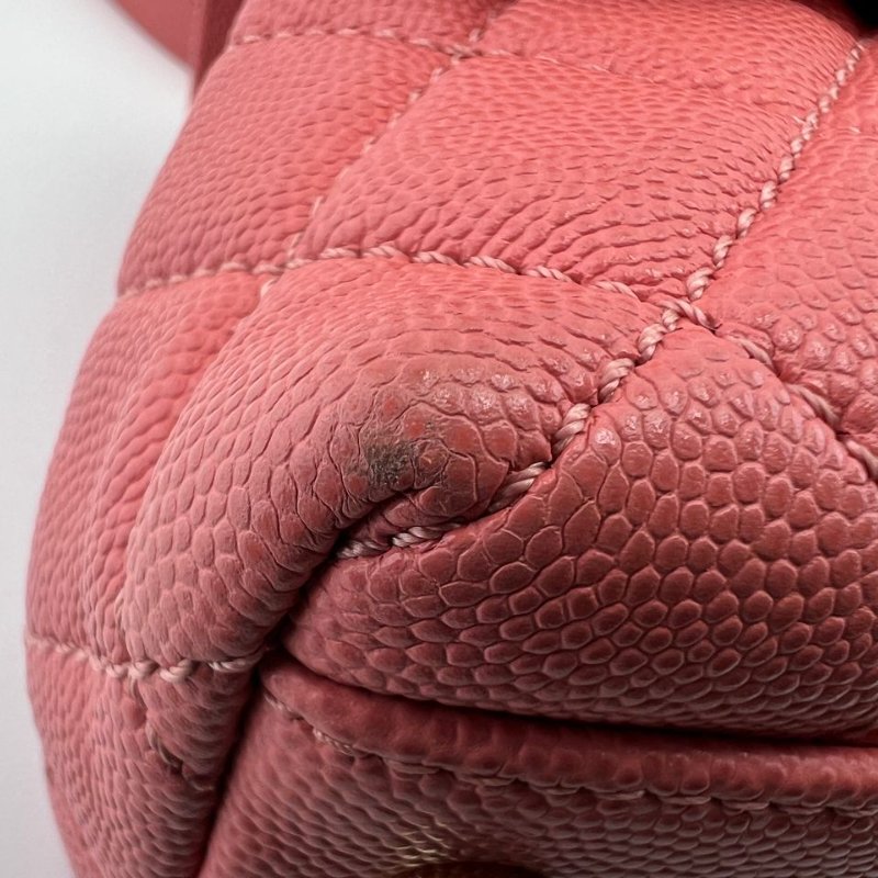 香奈兒紅金手柄小型 Coco Handle 手提斜背兩用包-13