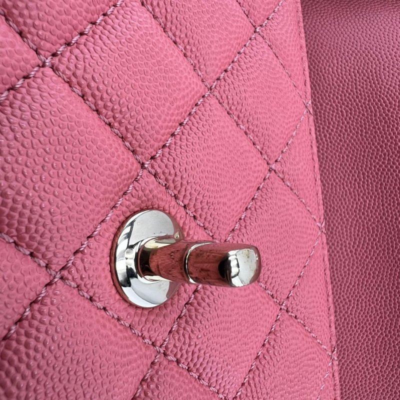 香奈兒紅金手柄小型 Coco Handle 手提斜背兩用包-20