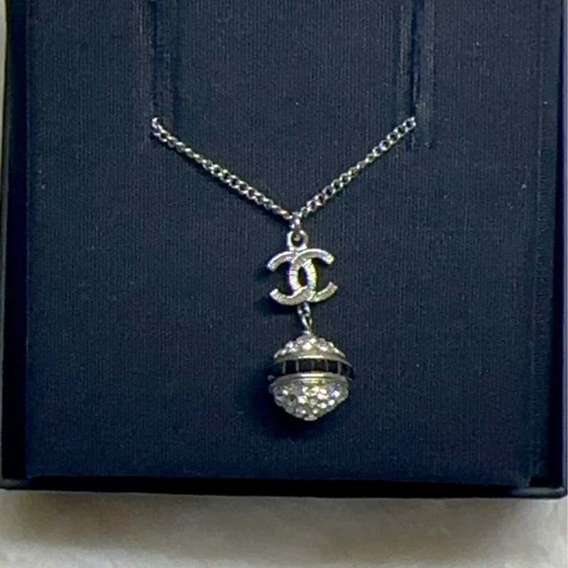 香奈兒B17可調節水鑽迪斯可球項鍊-0