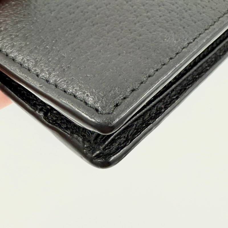 GUCCI - 黑色牛皮蜜蜂對開短夾-7