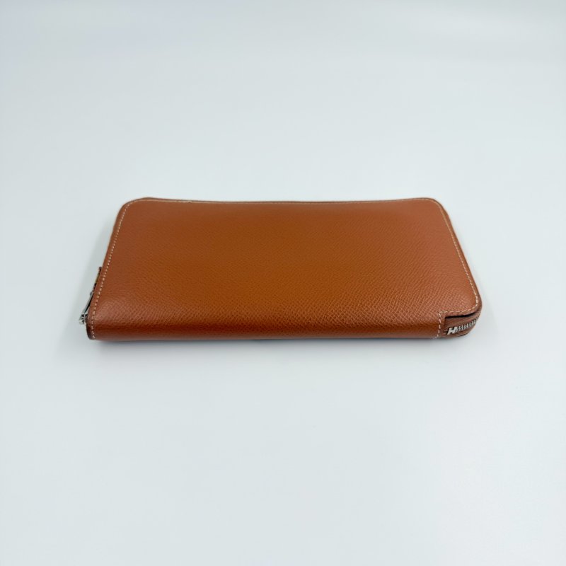 HERMES - 棕色EPSOM  Silk'in Azap 絲巾長夾-2