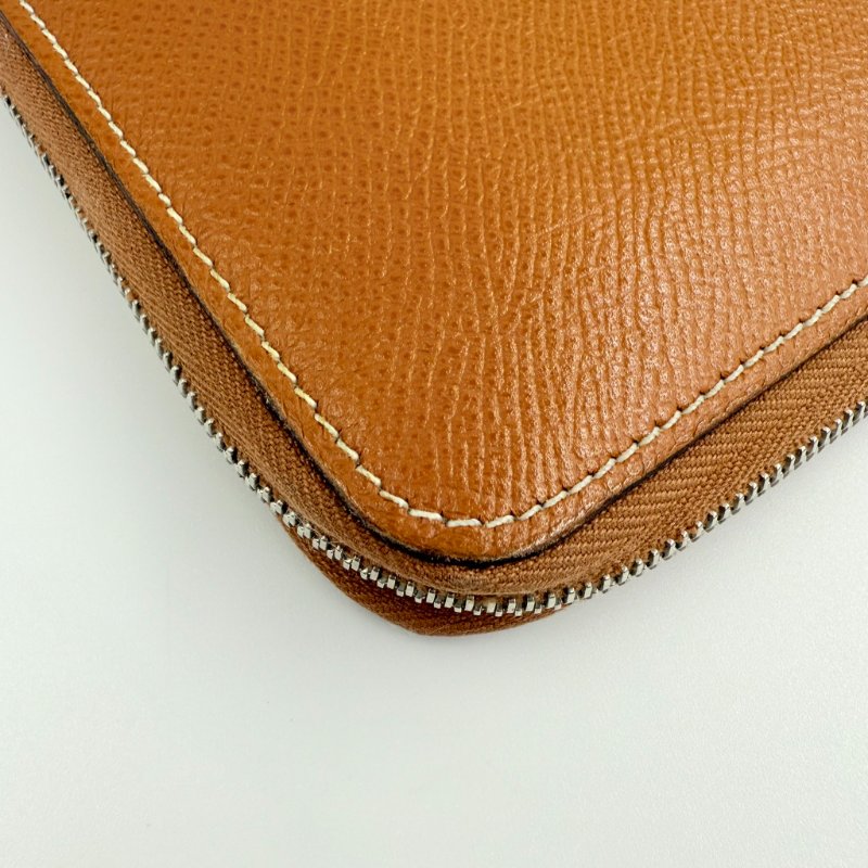 HERMES - 棕色EPSOM  Silk'in Azap 絲巾長夾-8