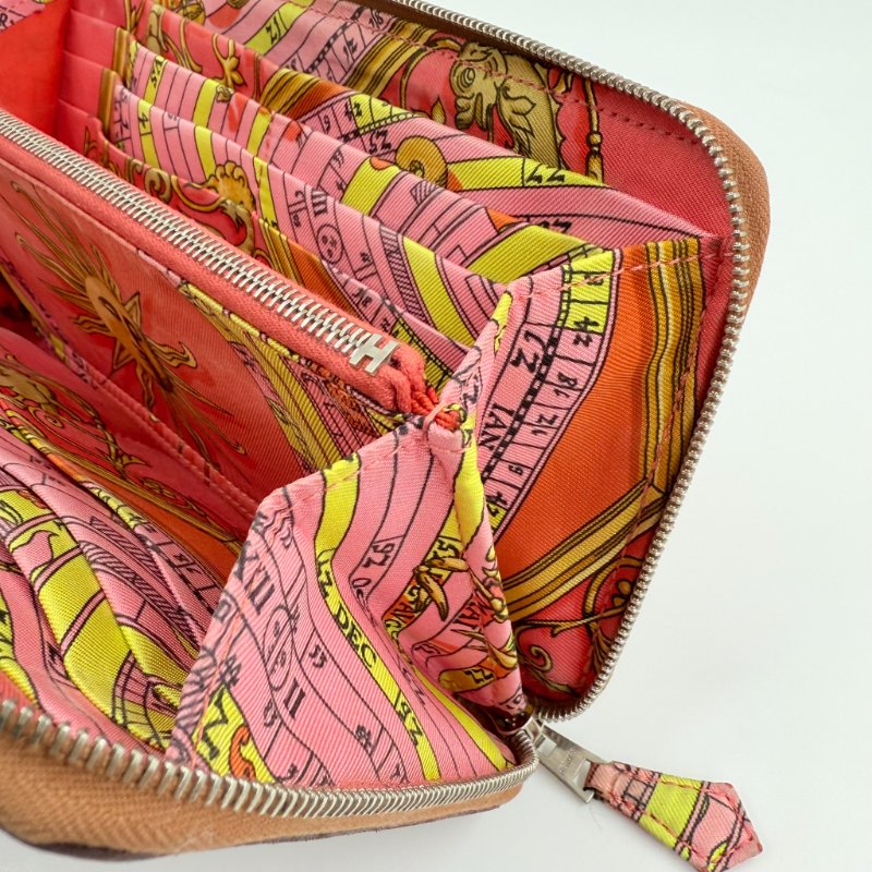 HERMES - 棕色EPSOM  Silk'in Azap 絲巾長夾-10