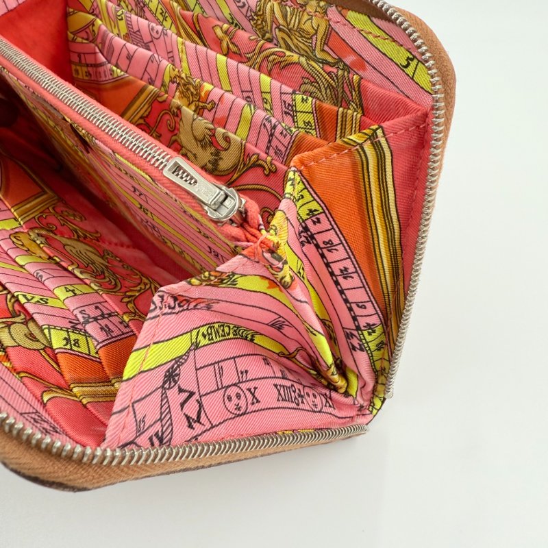 HERMES - 棕色EPSOM  Silk'in Azap 絲巾長夾-11